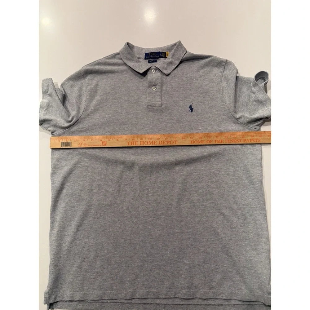 Polo Ralph Lauren Classic Fit Mesh Polo Canterbury Heather Gray Mens XL